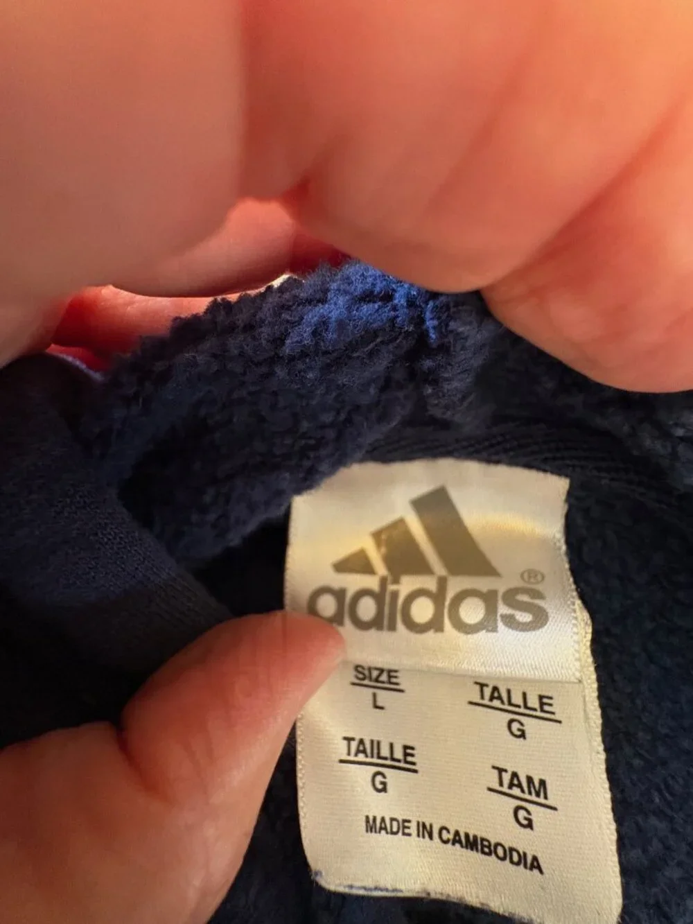 Adidas Notre Dame Blue Hoodie, L
